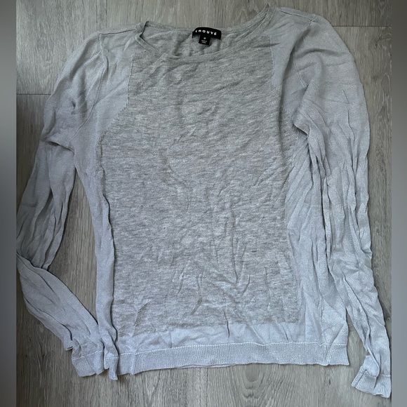 Trouve Light Gray Crew Neck Sweater - Picture 1 of 4